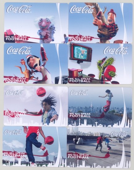 2009 COCA-COLA COKE 8 TRADING POCKET CALENDAR CARDS SET