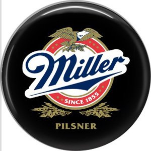 Miller Pilsner Beer, 1 Inch Food and Drink Pinback Button Badge - 0409