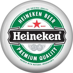 Heineken Beer Premium Quality, 1 Inch Food and Drink Pinback Button Badge - 0398