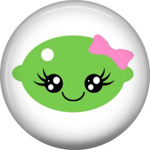 Lime, Fruit Cuties 1 Inch Button Badge Pin - 0293