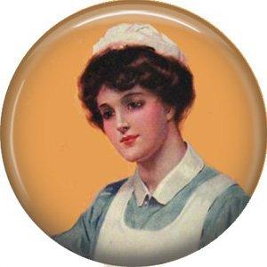 Vintage Nurse, 1 Inch Button Badge Pin of Occupation Nurse - 0270