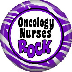 Oncology Nurses Rock, 1 Inch Button Badge Pin of Occupation Nurse - 0255
