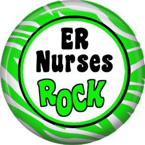 ER Nurses Rock, 1 Inch Button Badge Pin of Occupation Nurse - 0249