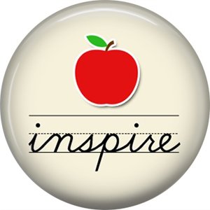 1 Inch Inspire, Teacher Appreciation Button Badge Pin - 0843