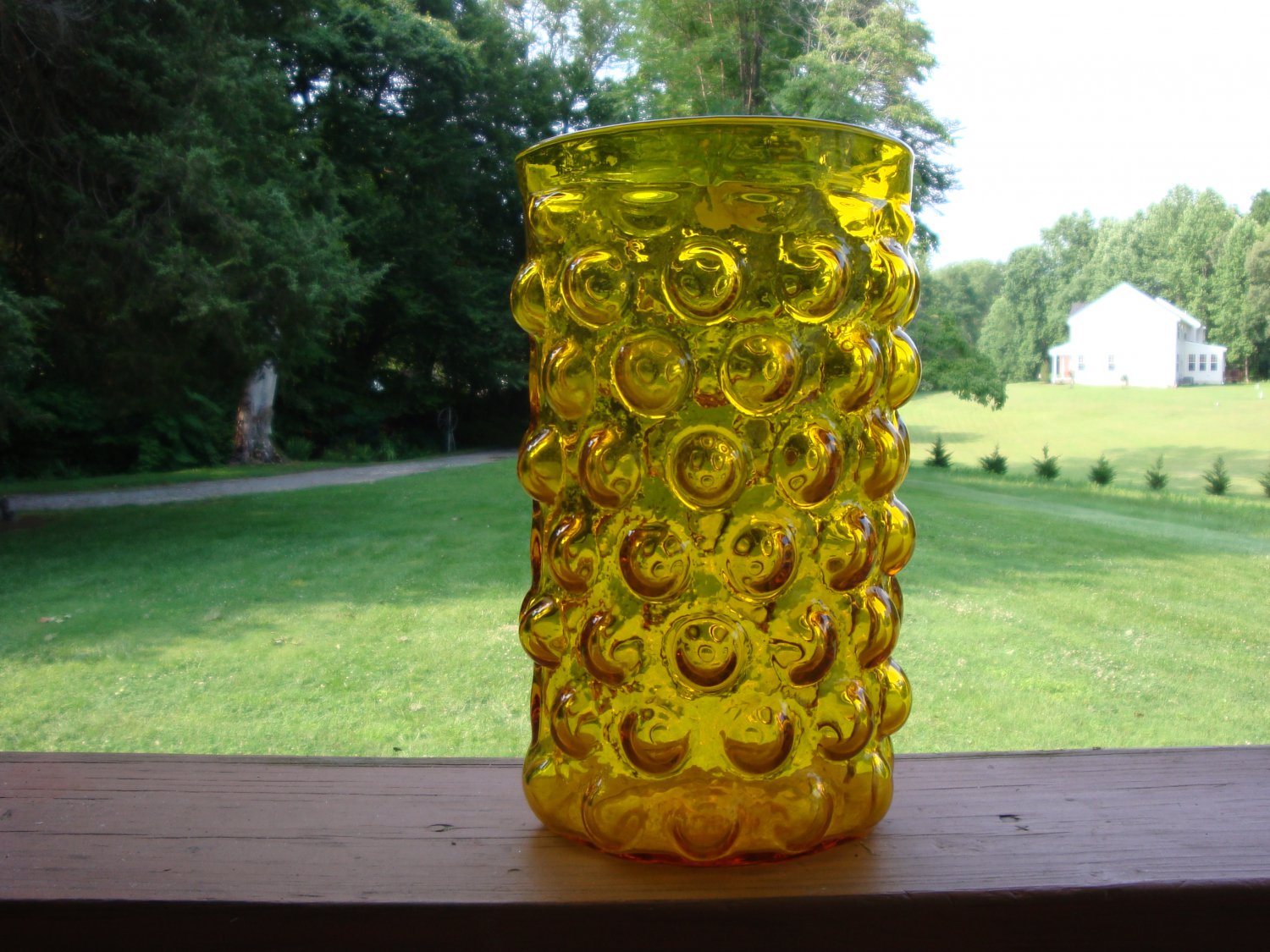 Vineyard Bubble Vase By Blenko Art Glass Mid Century Modern