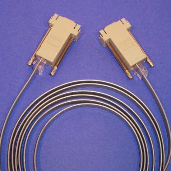 Combo 2 Cisco RJ45-DB9 Adapters and 1 Cable 8ft Flipped.