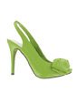 green slingback heels