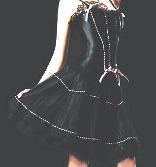 black corset dress