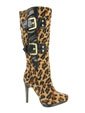 Sexy animal print high heeled boots