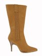 tan high heeled boots