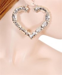 Silver heart earrings
