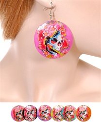 Tatto skull earrings