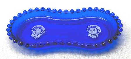 Shirley Temple Logo Dresser or Pin Tray in Cobalt Blue