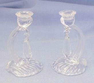 Child's Candlesticks w/Prisms Caprice in Crystal