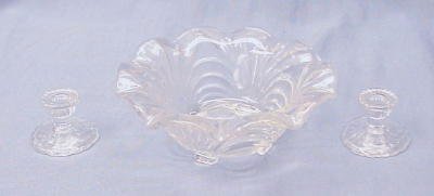 Child's Fruit Bowl w/Candleholders Caprice in Crystal