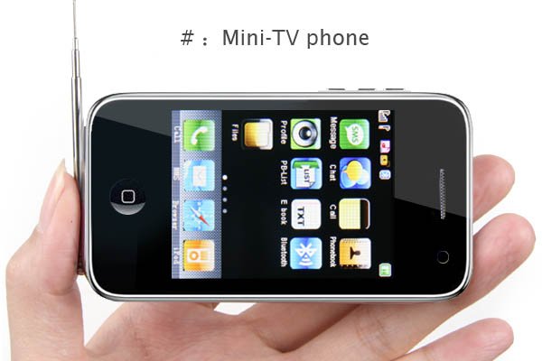 2.6" TV JAVA 4-Band 2-Sim Standby PDA Cellphone P05-A7