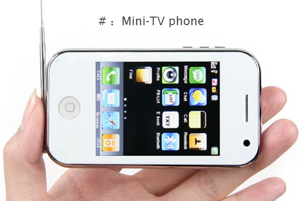 2.6" TV JAVA 4-Band 2-Sim Standby PDA Cellphone P07-A7