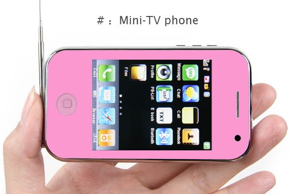 2.6" TV JAVA 4-Band 2-Sim Standby PDA Cellphone P081-A7
