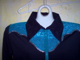 Black/Turquoise, Showmanship, Western Pleasure, Rail, Shirt
