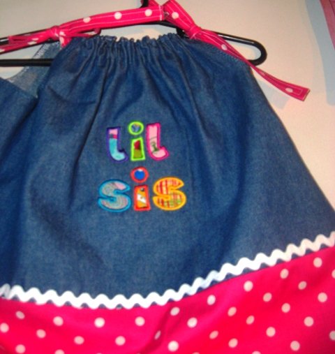 PILLOWCASE DRESS LIL SIS 0 to 4 and bigger