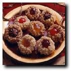 Homemade Cherry or Chocolate Thumbprint Cookies - 2 Dozen