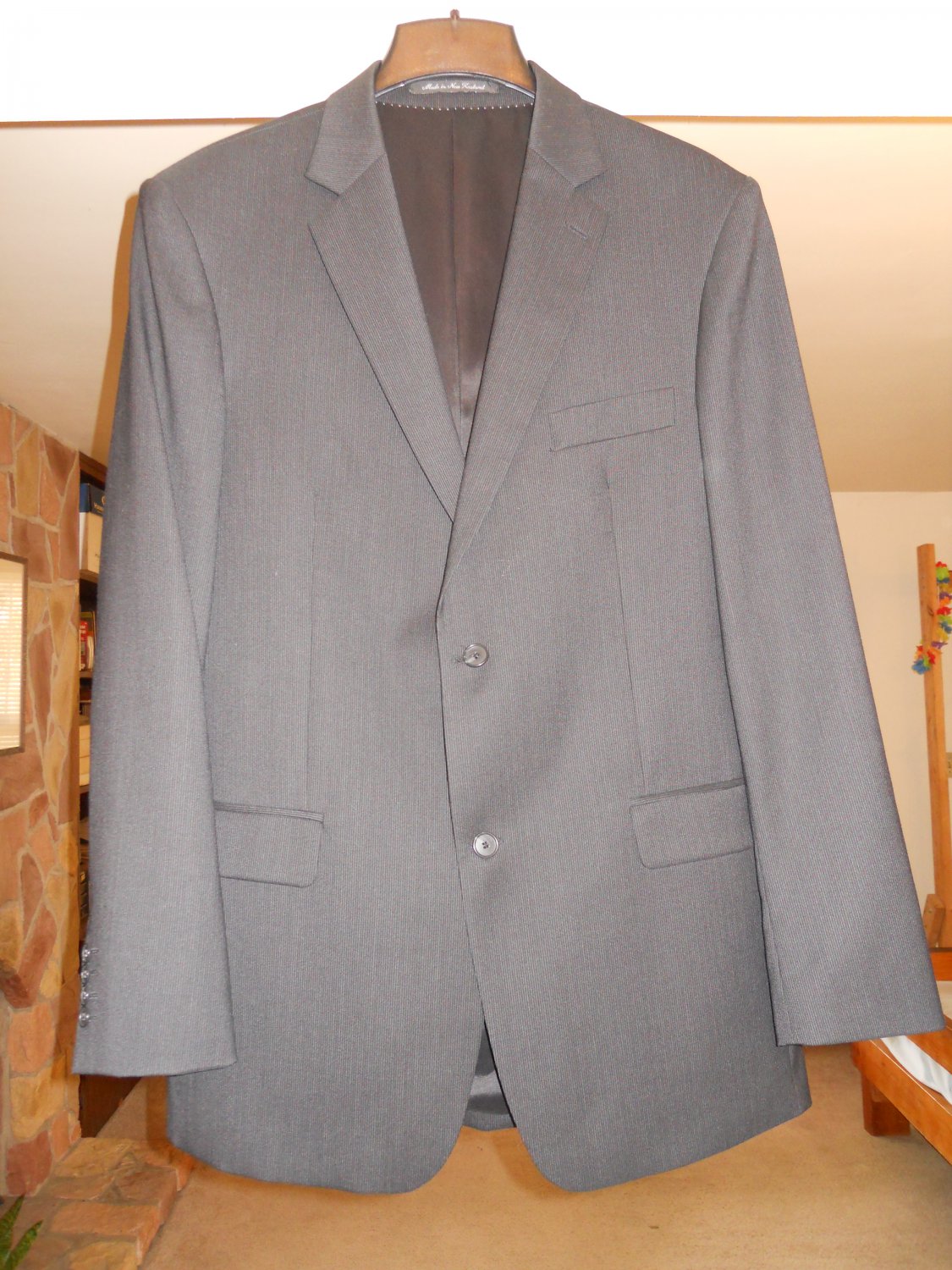Rembrandt mens suit jacket sport coat black size 104T