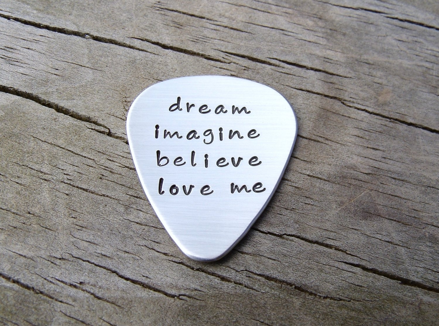 Guitar Pick - Hand Stamped Guitar Pick - Personalized Guitar Pick