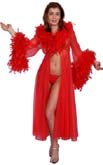 FEATHER TRIMMED STRIPPER ROBE