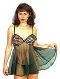 SHEER BABY-DOLL WITH MATCHING SHEER THONG