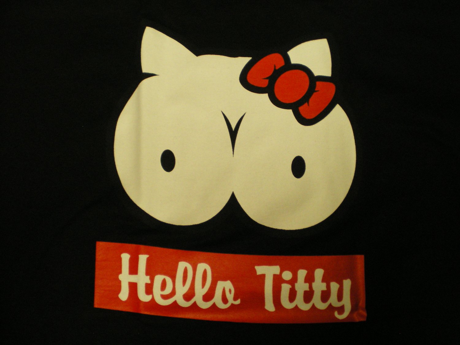 Hello Titty T-shirt Blk/Red New!