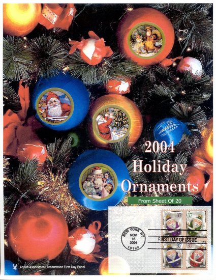 Holiday Ornaments First Day Panel From Aquila