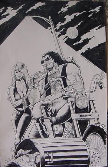 BIKER TRASH**ORIGINAL PRINT**SIGNED