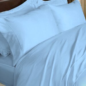 1000 TC EGYPTIAN COTTON SKY BLUE QUEEN SOLID