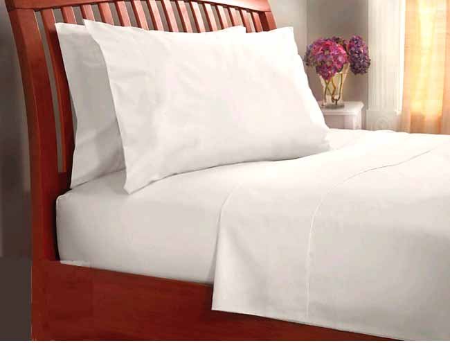 1000TC EGIPTION COTTON WHITE SOLID FULLSHEET SET
