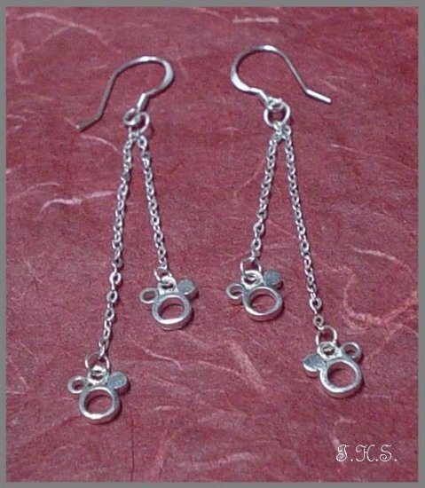 Silver 925 Mickey Mouse Earrings