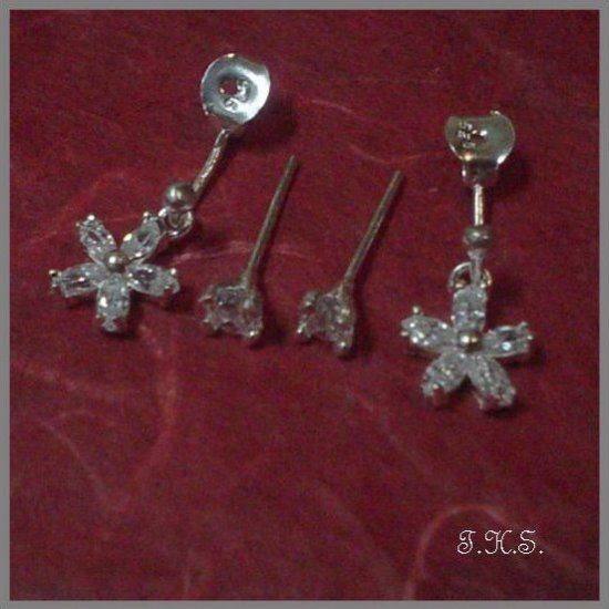 Silver 925 Star Earrings with Swarovski Mini-Stones