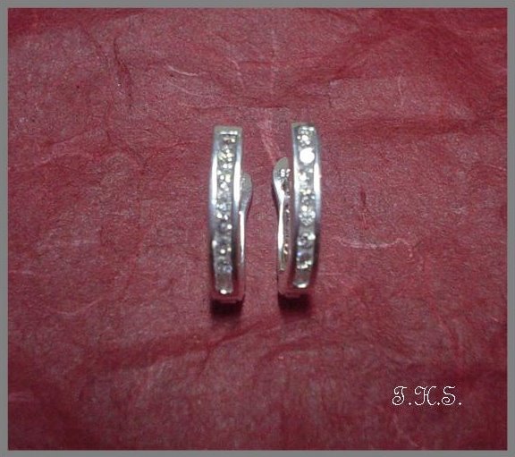 Silver 925 Horseshoe Earrings with Swarovski Mini-Stones