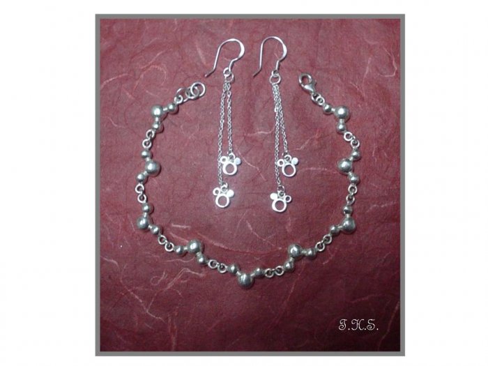 Silver 925 Mickey Mouse Set