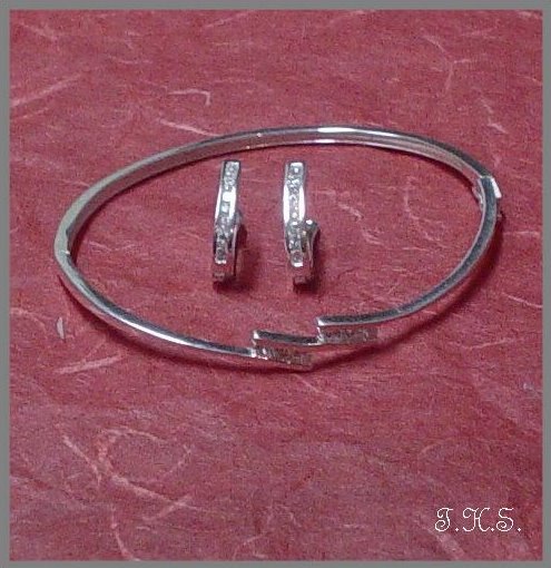Silver 925 Tri-Line Set