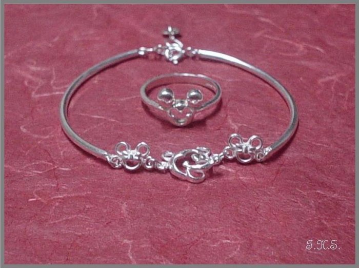 Silver 925 Mickey Mouse Deux Set