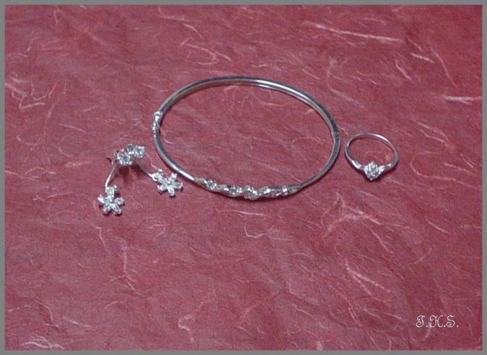 Silver 925 Spiral Star Set