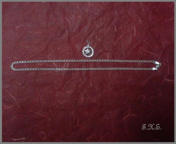 Silver 925 Double Chain Star Set