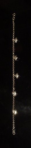 Silver 925 Bracelet | Dangling Hearts Design