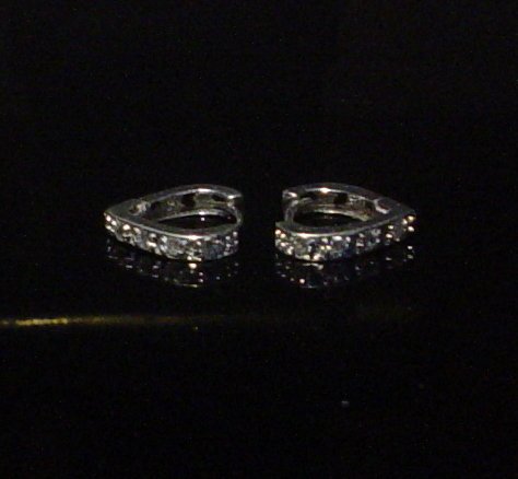 Silver 925 Heart Clip Earrings With Swarovski Mini Stones