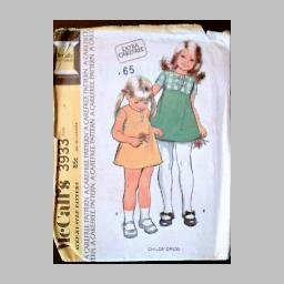 VINTAGE SEWING PATTERN~Girls' Dress~size 4~McCall