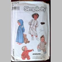 SEWING PATTERN~Toddlers' Robe & Sleeper~size 1~Simplicity #8326 (1987)