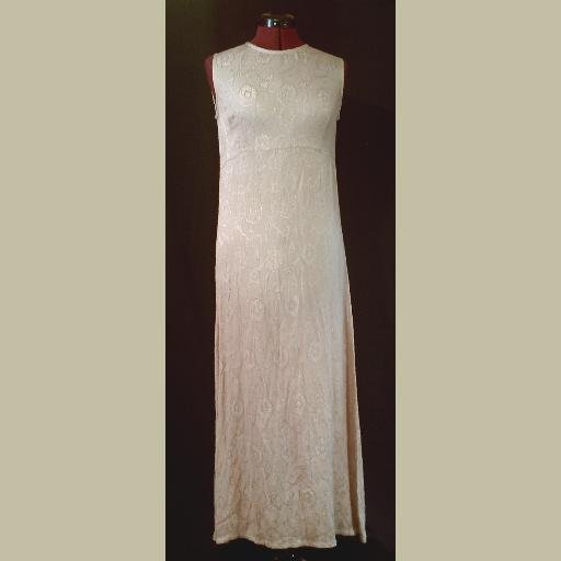 Khaki/Tan~SATIN FLORAL TANK DRESS~Airy~by ECOTE~India~size S