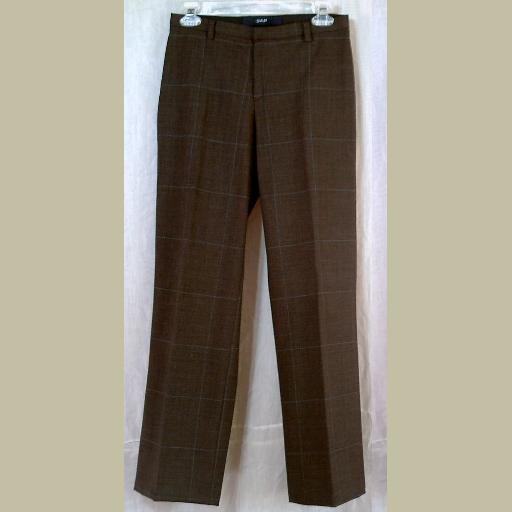 Taupe Plaid WOOL SLACKS/Trousers/Pants~by GAP~size 2