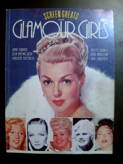GLAMOUR GIRLS ~ Screen Greats Series Vol. VII ~Vintage book ~Hollywood stars ~photos, bios