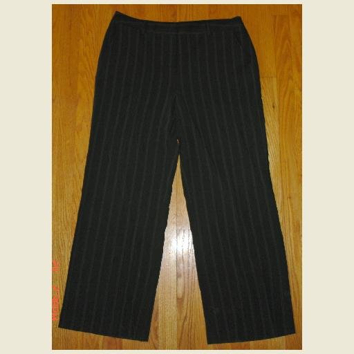 Black & White Pinstripe Slacks by Merona ~Dress Pants ~Trousers ~size 16 Women